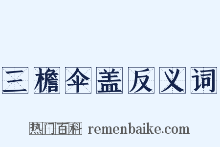 三檐伞盖反义词是什么意思的图片